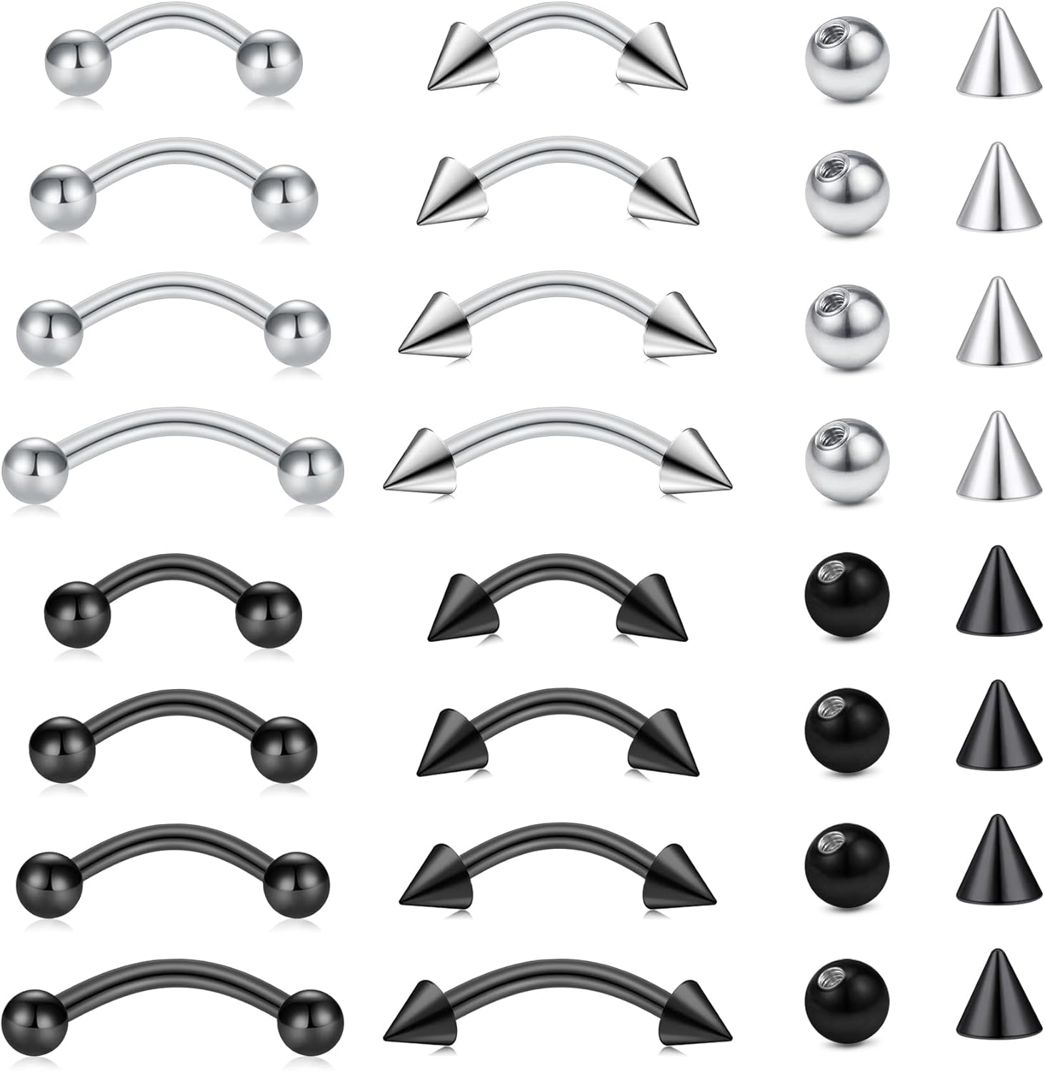 Body Jewelry Changing Kit - Conjunto de 32 peças de joias