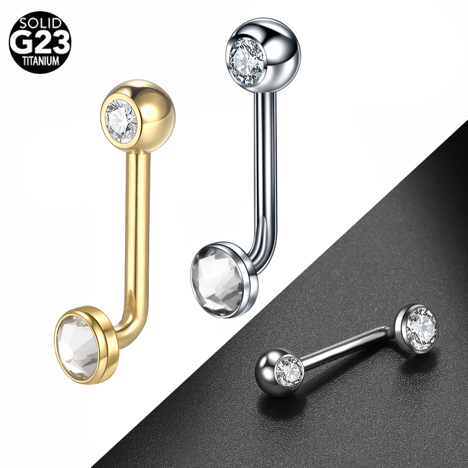 Body Jewelry Vch - 1 peça g23 titânio cz barra