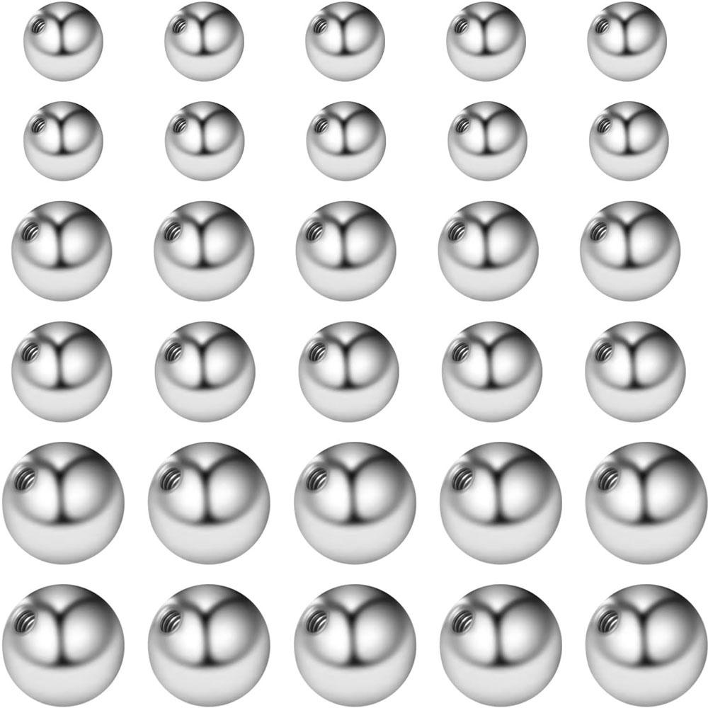 Body Jewelry Replacement Ball - Conjunto de 10/30 Peças de Bolas