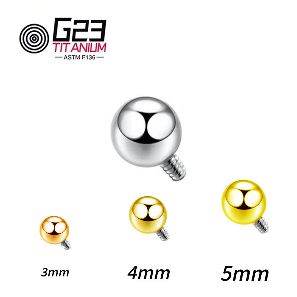 Body Jewelry Replacement Ball - Atacado 10/50 peças de titânio 14g