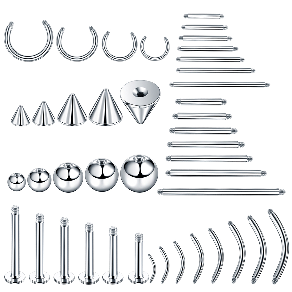 Body Jewelry Replacement Ball - 100 pçs/lote brinco de aço barra