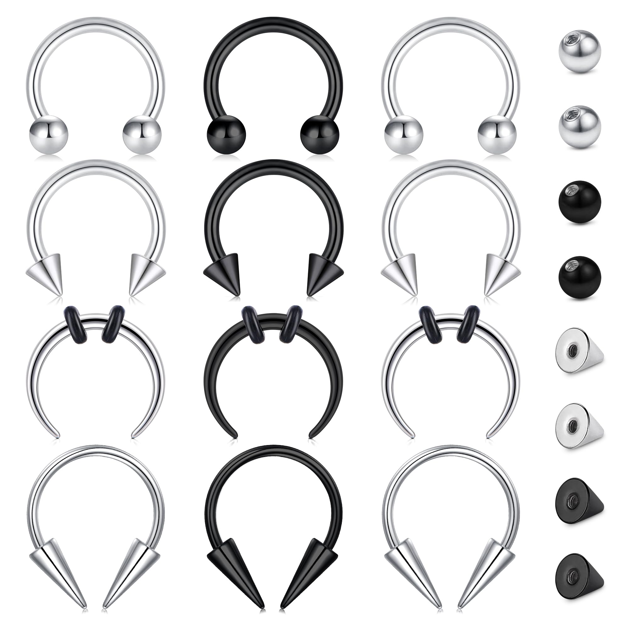 Body Jewelry Replacement Ball - 20pcs 16G Anéis de Septo Jóias