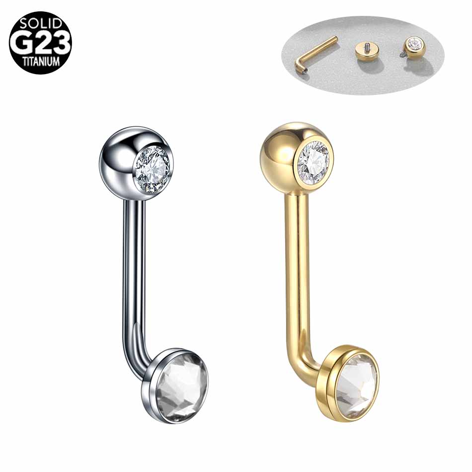 Body Jewelry Vch - 1 peça piercings de capuz vertical