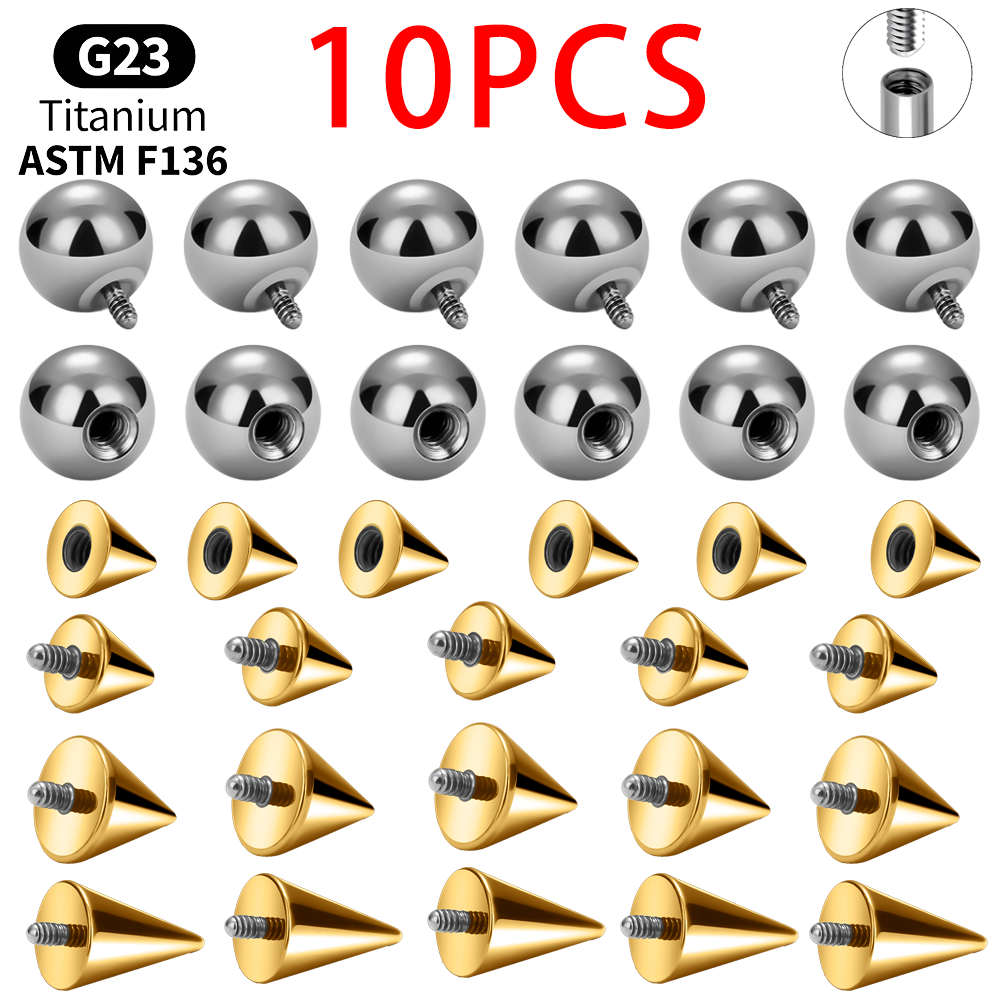 Body Jewelry Replacement Ball - Conjunto de 10 Peças de Substituição