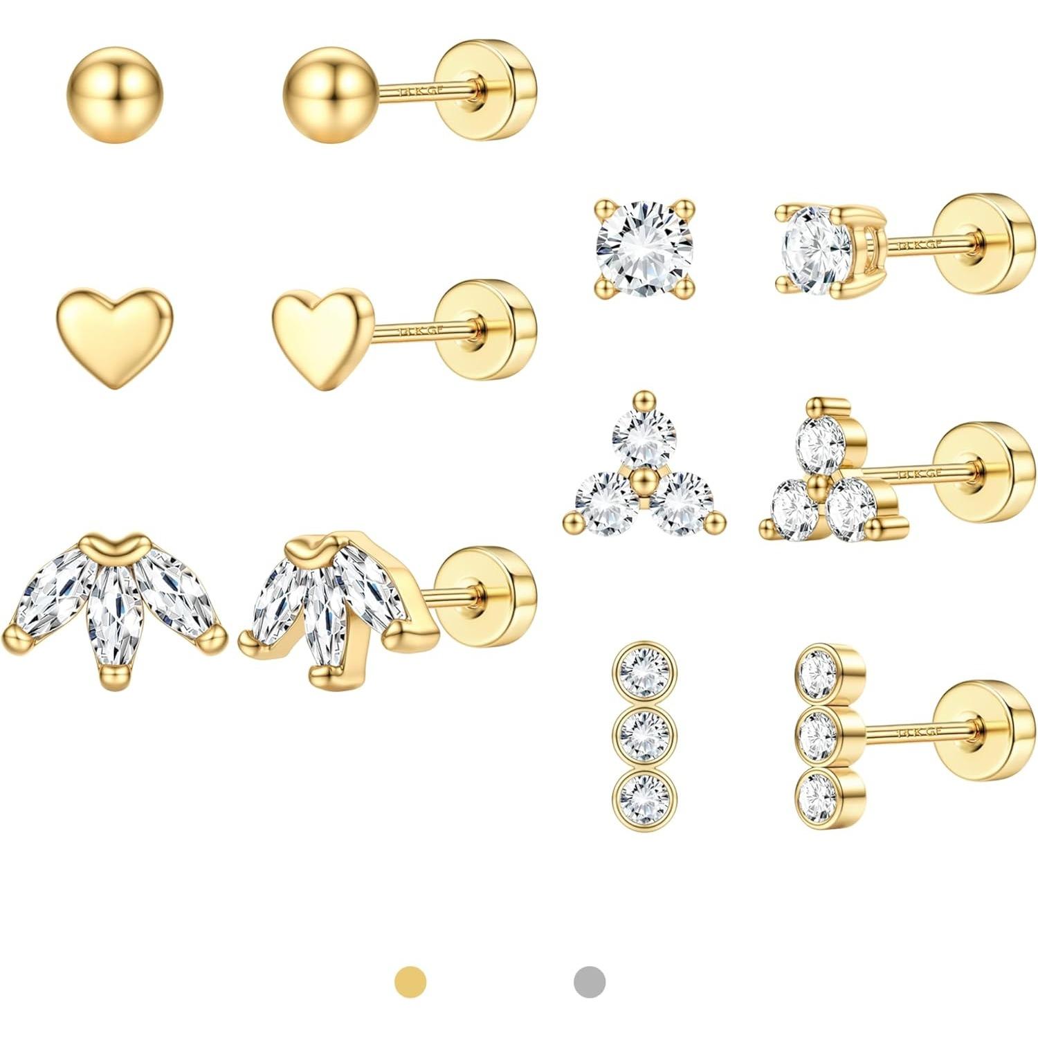 Tragus Flat Back - Fasaco conjunto de brincos de aço