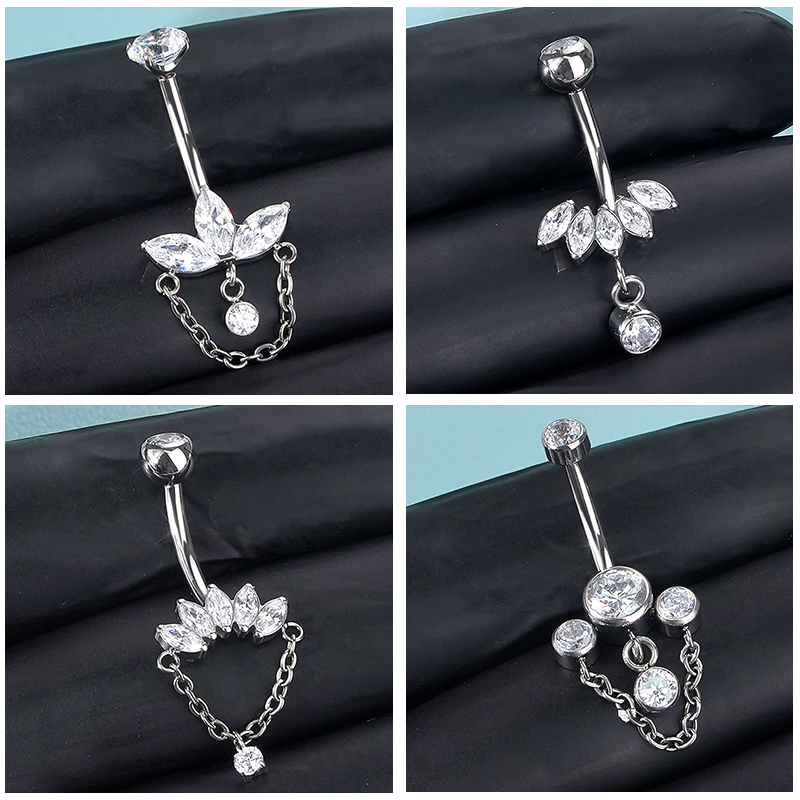 Body Jewelry Changing Kit - Anéis de umbigo de titânio com