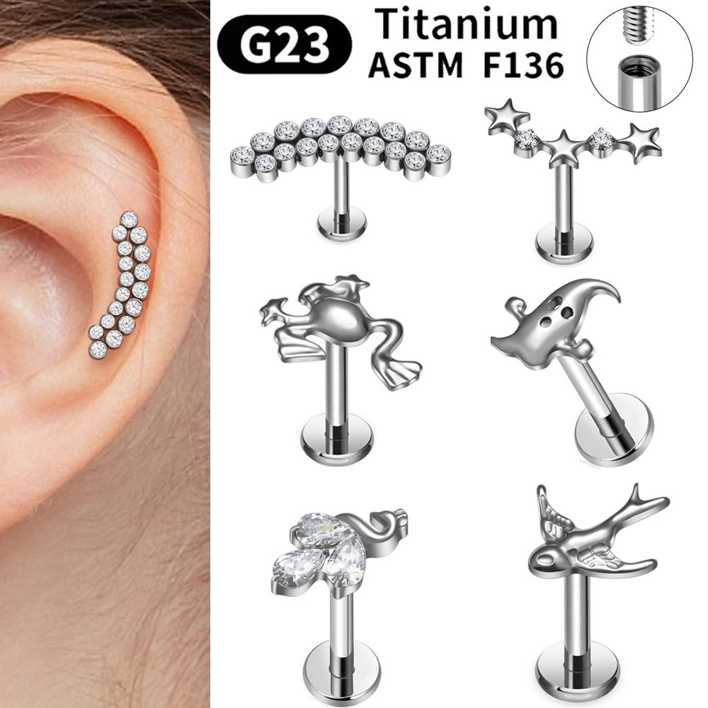 Body Jewelry Changing Kit - Conjunto de brincos de titânio ASTM