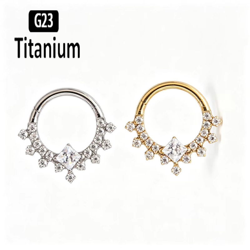 Body Piercing Quality Jewelry - Argolas de Septo Clicker de Titânio