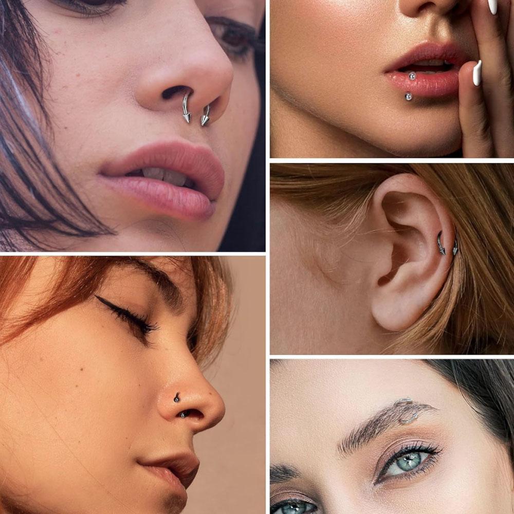 1-16Pcs Set 16G Horseshoe Sept - Body Jewelry Replacement Ball avaliação e preço