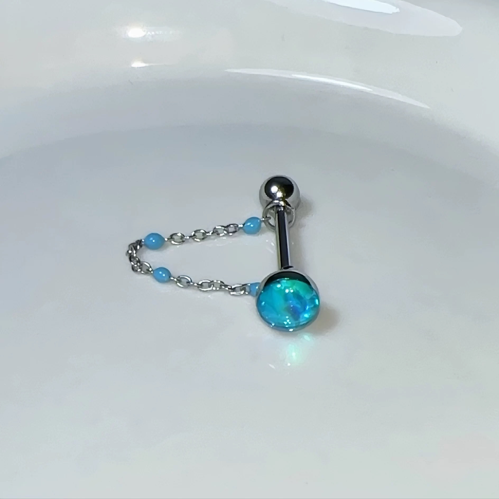 1 Peça Piercing de Língua de A - Body Piercing Quality Jewelry avaliação e preço
