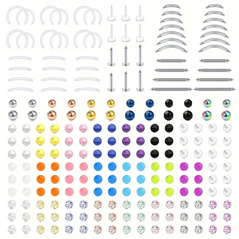 226pcs 16G aço inoxidável & ac - Body Jewelry Replacement Ball avaliação e preço