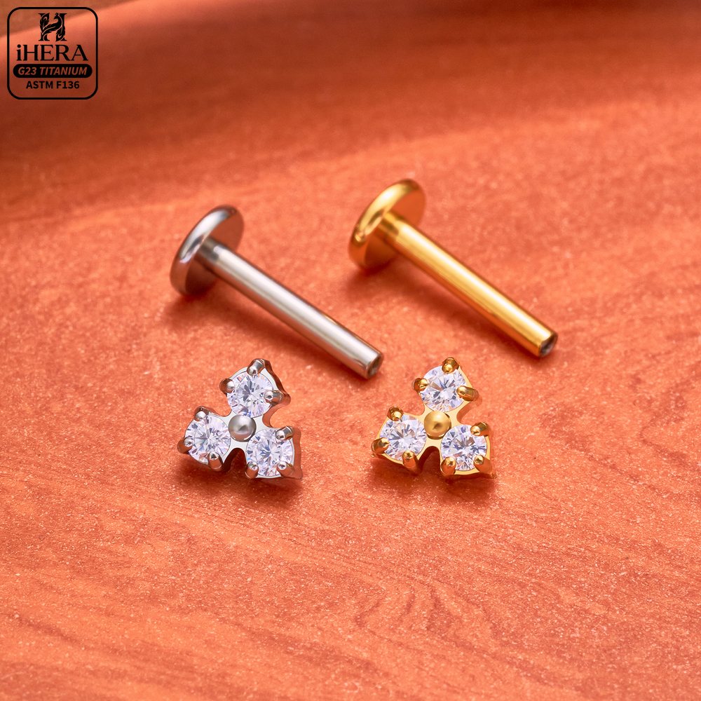Piercing Labret de Titânio G23 - Flat Back Labret Stud avaliação e preço