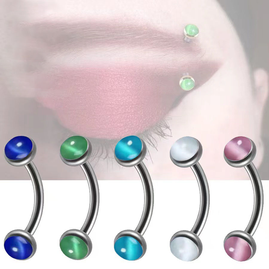 1 peça piercing de sobrancelha - Rook Curved Barbell avaliação e preço