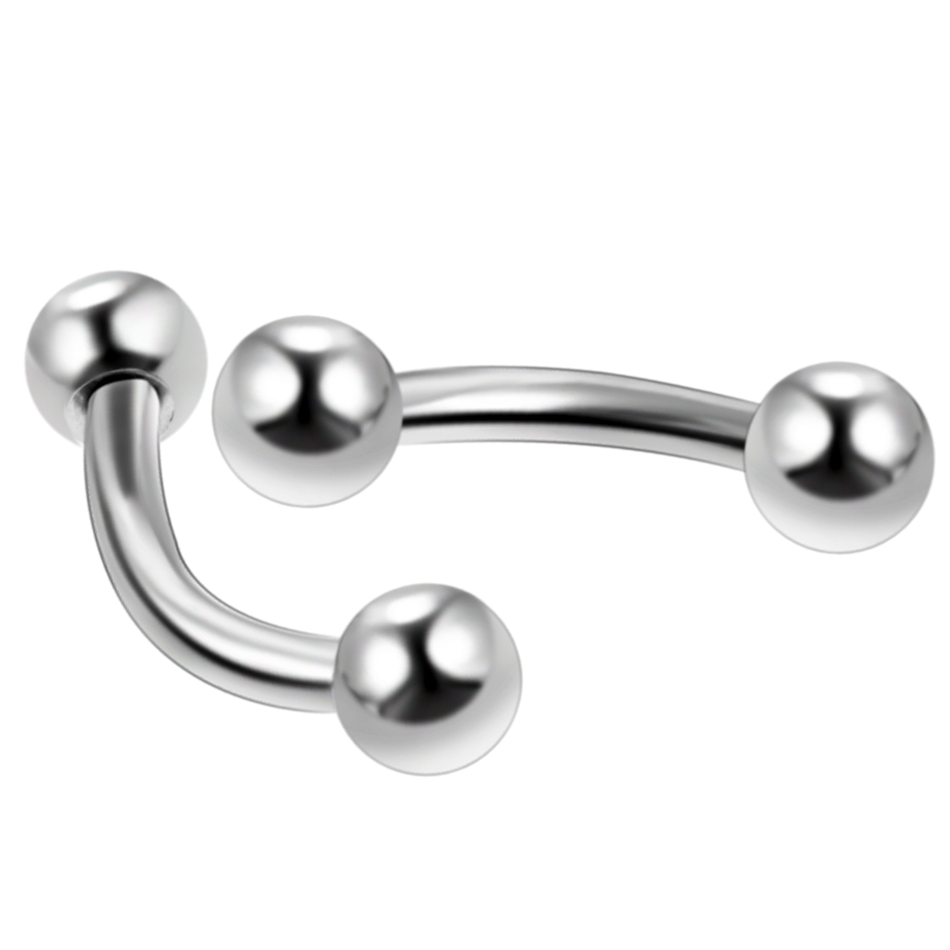 10 pçs/lote aço sobrancelha ba - Rook Curved Barbell avaliação e preço