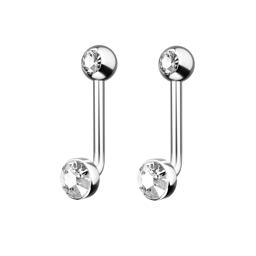 1 peça f136 titânio 14g cz gem - Body Jewelry Vch avaliação e preço