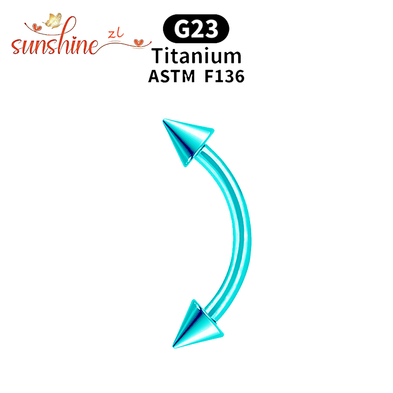 1 peça g23 titânio pico curvo  - Rook Curved Barbell avaliação e preço