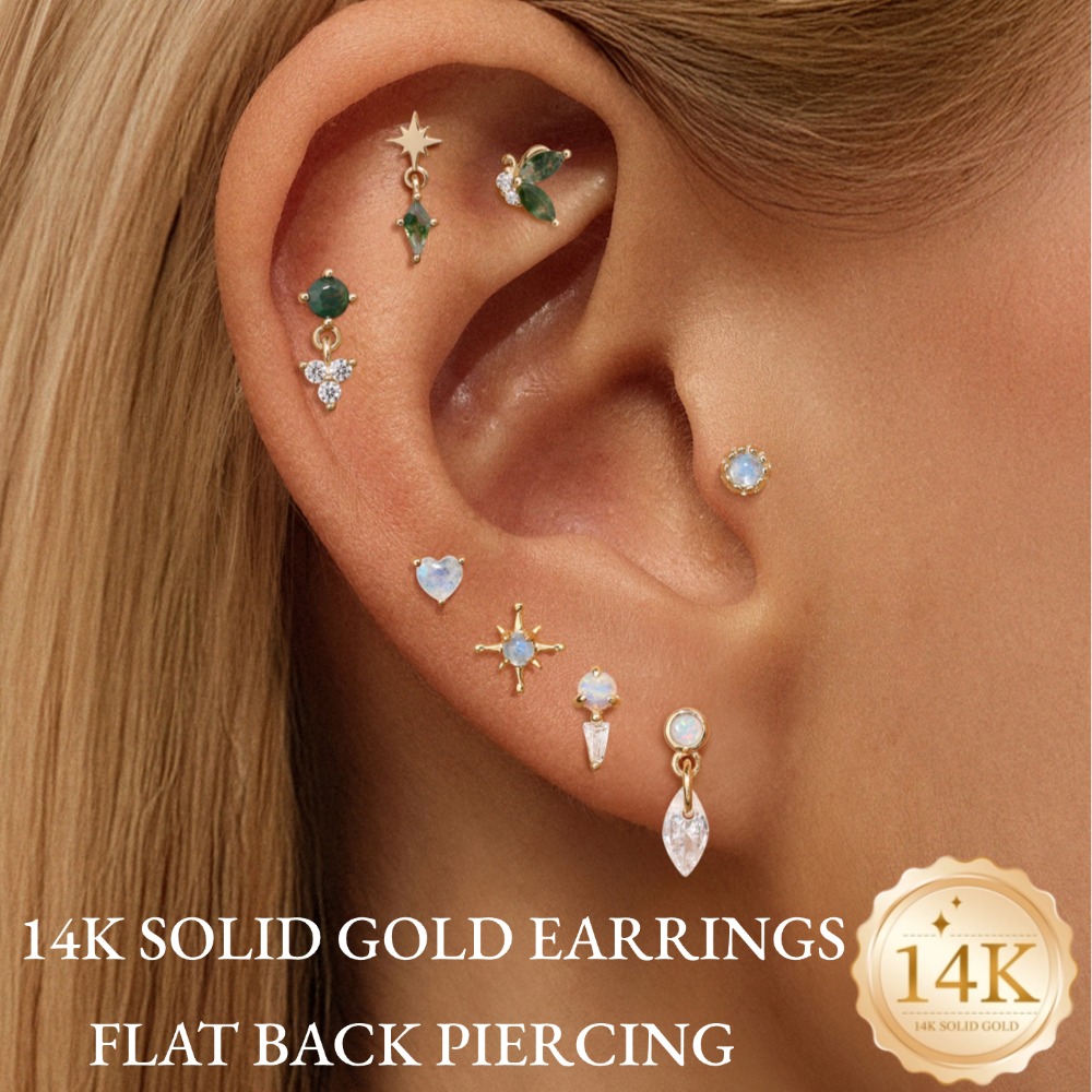 Brincos de Piercing Helix em O - Tragus Flat Back avaliação e preço
