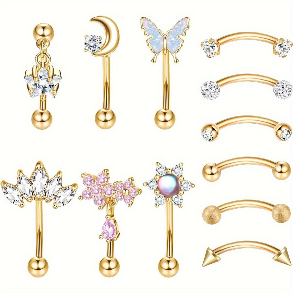 Florideco 1 peça de aço inoxid - Rook Curved Barbell avaliação e preço