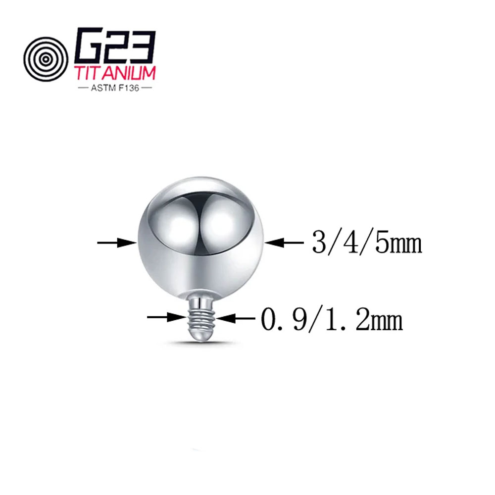 Atacado 10/50 peças de titânio - Body Jewelry Replacement Ball avaliação e preço