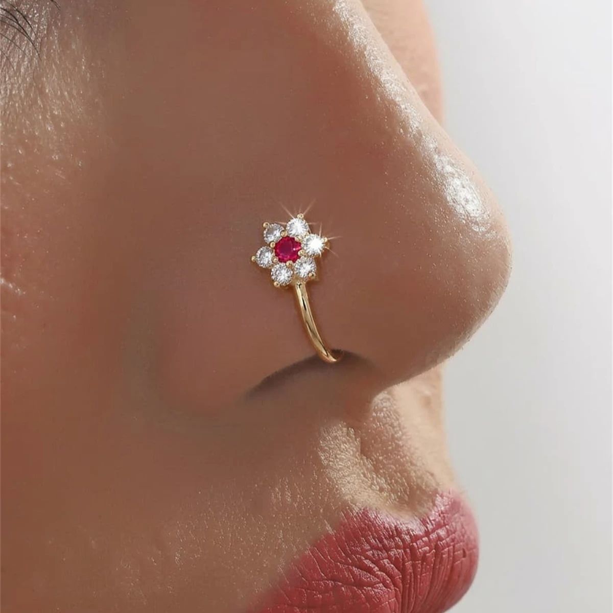 1PC Clipe de Nariz em Formato  - Body Jewelry On Sale avaliação e preço
