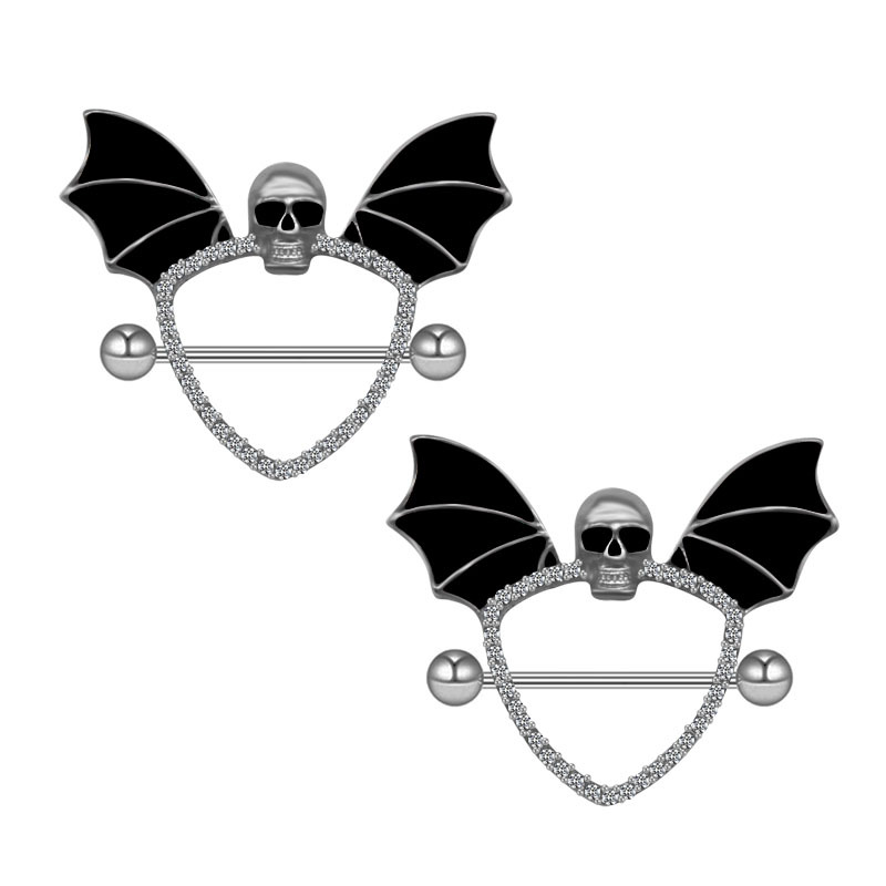 Bling-Crânio Asa Bat Preto Mam - Body Piercing Quality Jewelry avaliação e preço