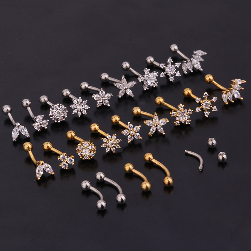 1 peça 1.2x8mm sobrancelha dai - Rook Curved Barbell avaliação e preço