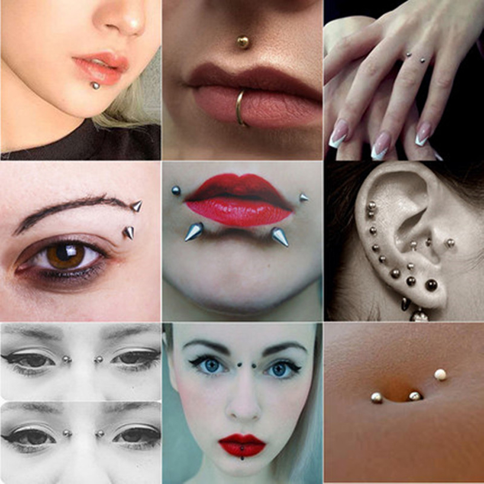 100 pçs/lote brinco de aço bar - Body Jewelry Replacement Ball avaliação e preço