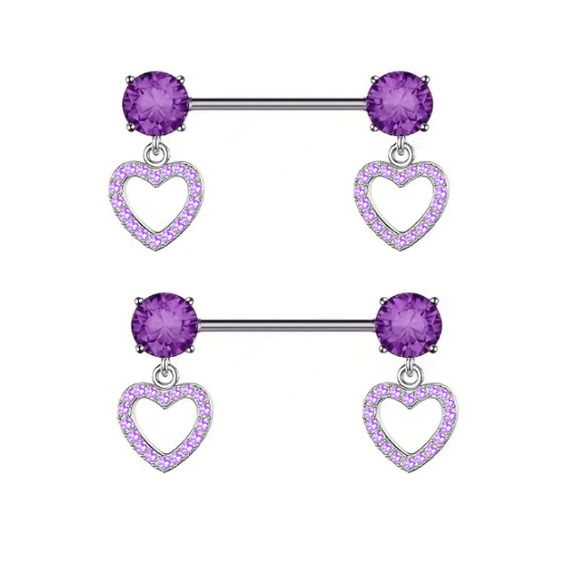 Roxo butterlfy mamilo piercing - Body Jewelry Changing Kit avaliação e preço
