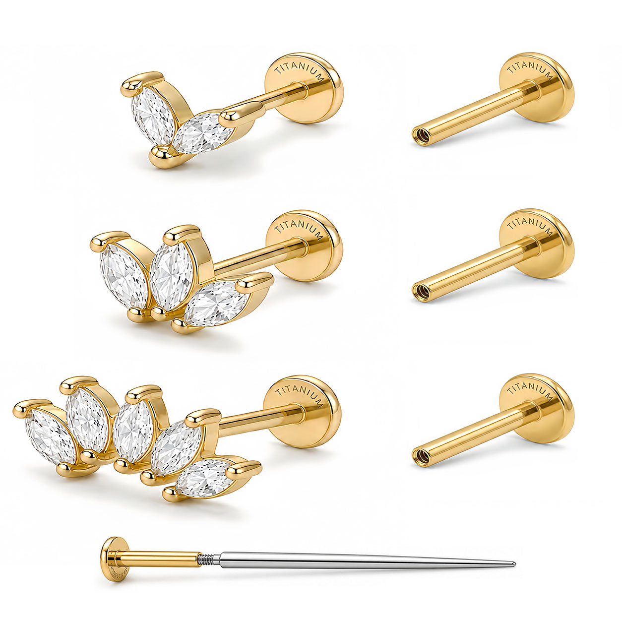 EVISPOL F136 G23 Titânio Hipoa - Flat Back Labret Stud avaliação e preço