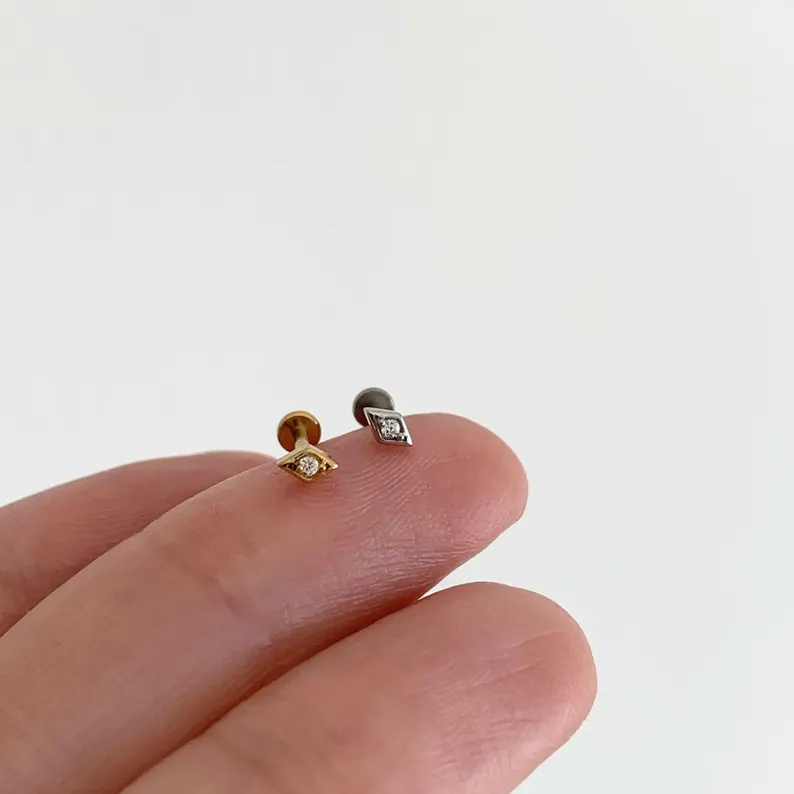 AIDE 1Pc Brinco Pequeno de Pra - Tragus Flat Back avaliação e preço
