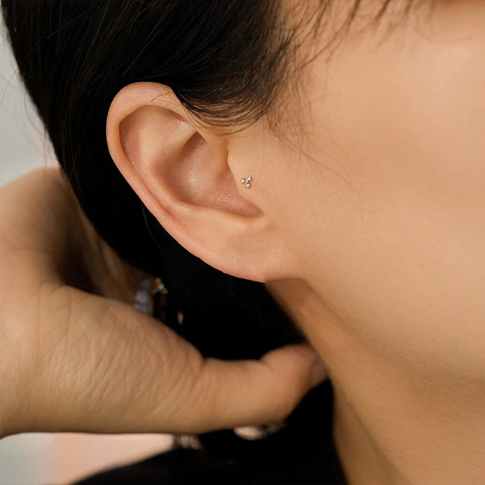 Brinco de cartilagem borboleta - Tragus Flat Back avaliação e preço