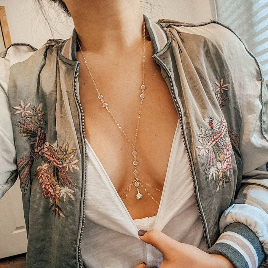 Corrente de corpo minimalista  - Body Jewelry Hot avaliação e preço