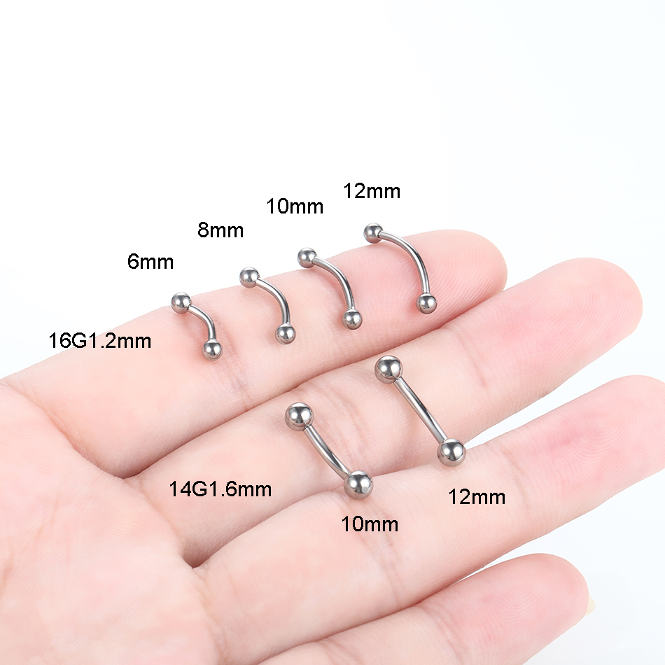 10 pçs/lote g23 titânio sobran - Rook Curved Barbell avaliação e preço