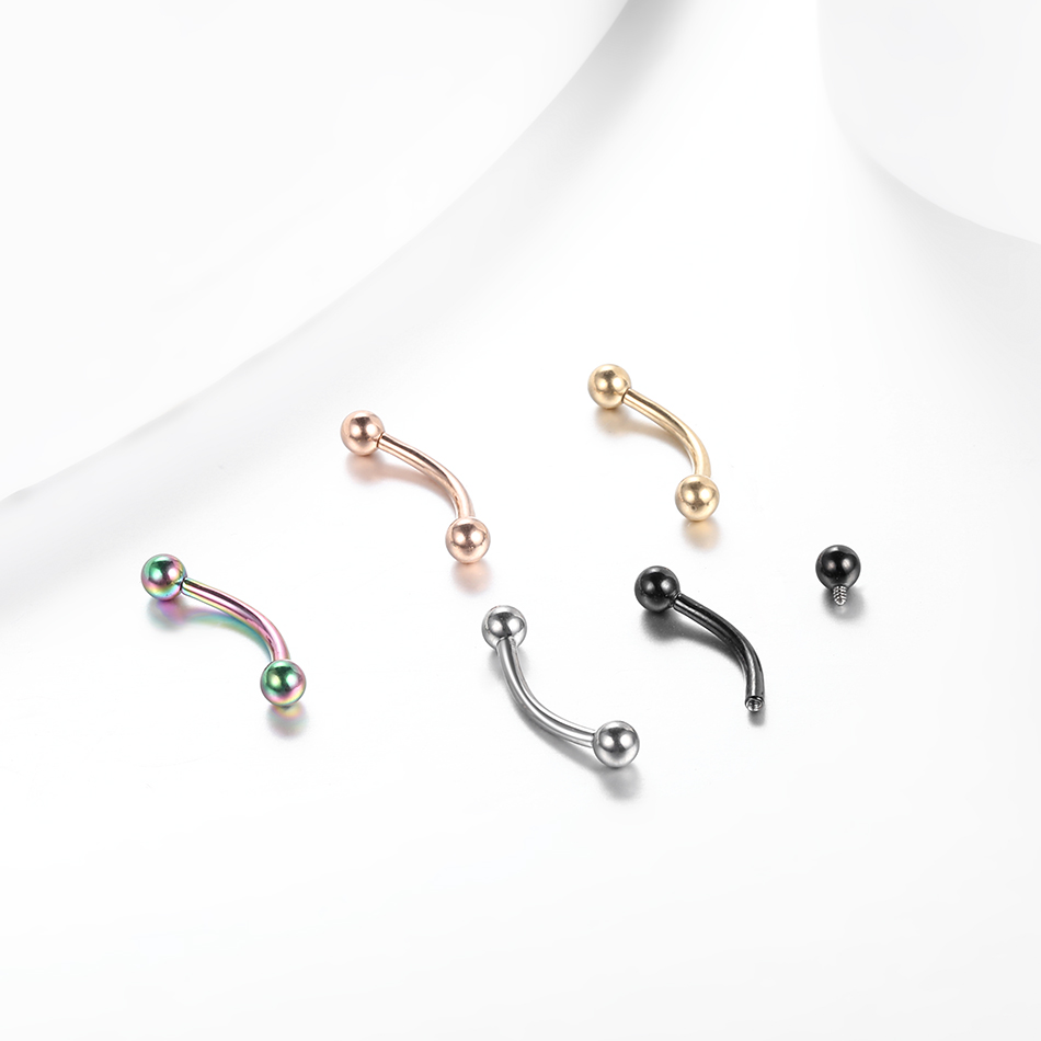 10 pçs/lote g23 titânio sobran - Rook Curved Barbell avaliação e preço
