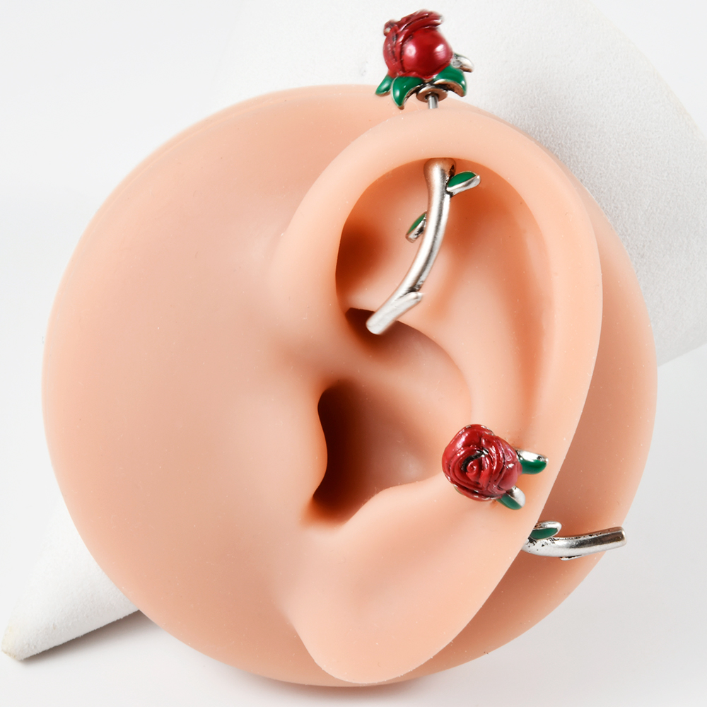 Aço Cirúrgico Rosa Vermelha Fl - Rook Curved Barbell avaliação e preço
