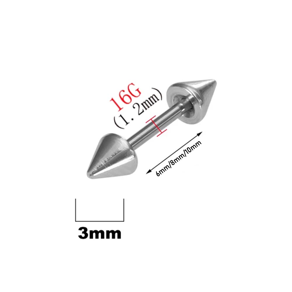 2 Pcs 16G Spike Sobrancelha Pi - Rook Curved Barbell avaliação e preço