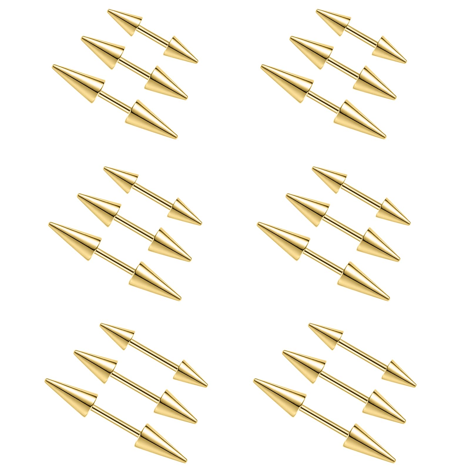 2 Pcs 16G Spike Sobrancelha Pi - Rook Curved Barbell avaliação e preço