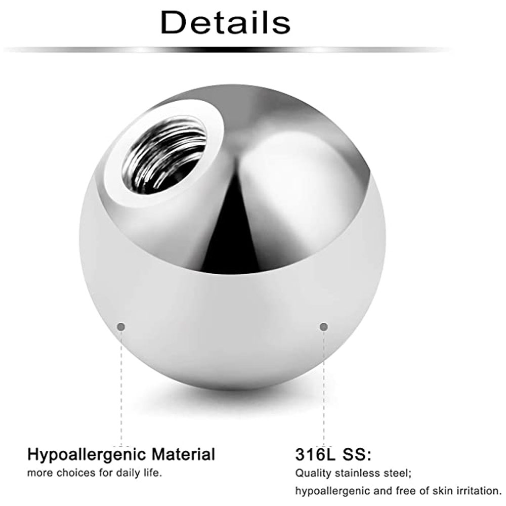 Bolas de substituição roscadas - Body Jewelry Replacement Ball avaliação e preço