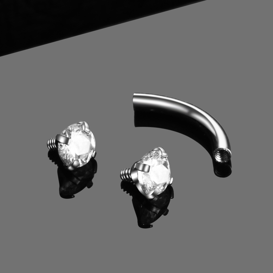1 peça piercing de barra curva - Rook Curved Barbell avaliação e preço