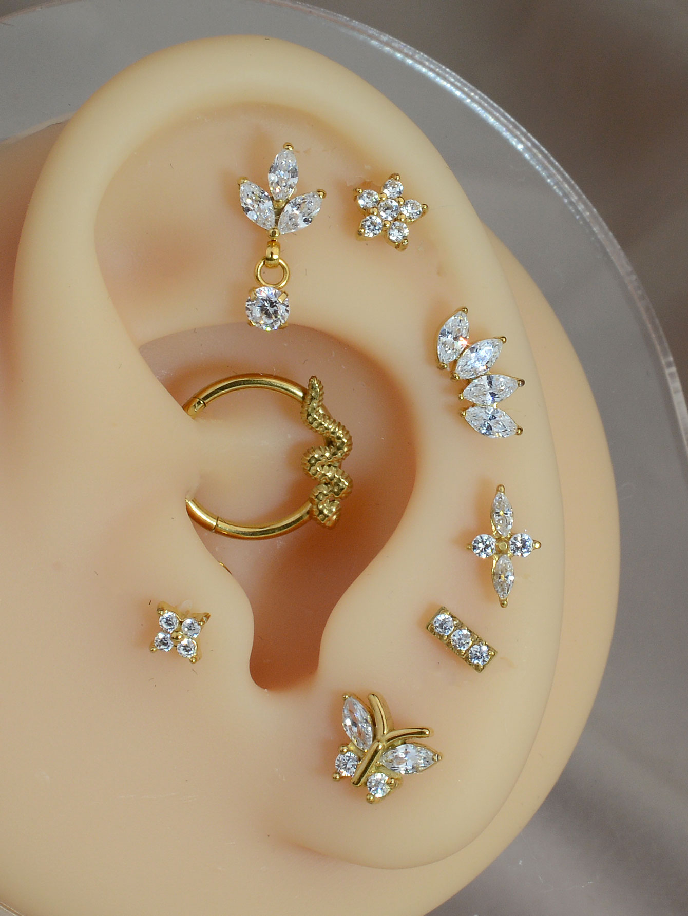 Brincos de titânio e aço inoxi - Tragus Flat Back avaliação e preço