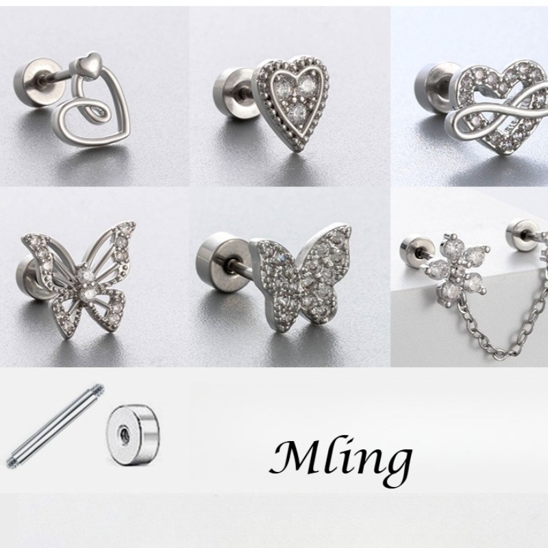 Brincos de Titânio G23 com Zir - Tragus Flat Back avaliação e preço