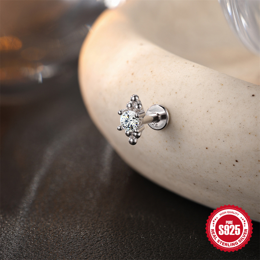 ROXI Moissanite Prata Esterlin - Tragus Flat Back avaliação e preço