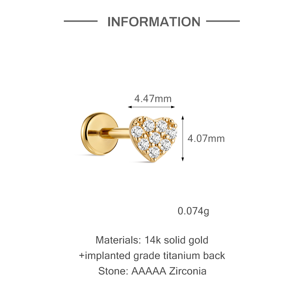 Brinco de Cartilagem CANNER em - Flat Back Labret Stud avaliação e preço