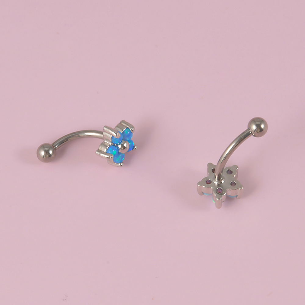 1pc g23 titânio 16g flor de cr - Rook Curved Barbell avaliação e preço