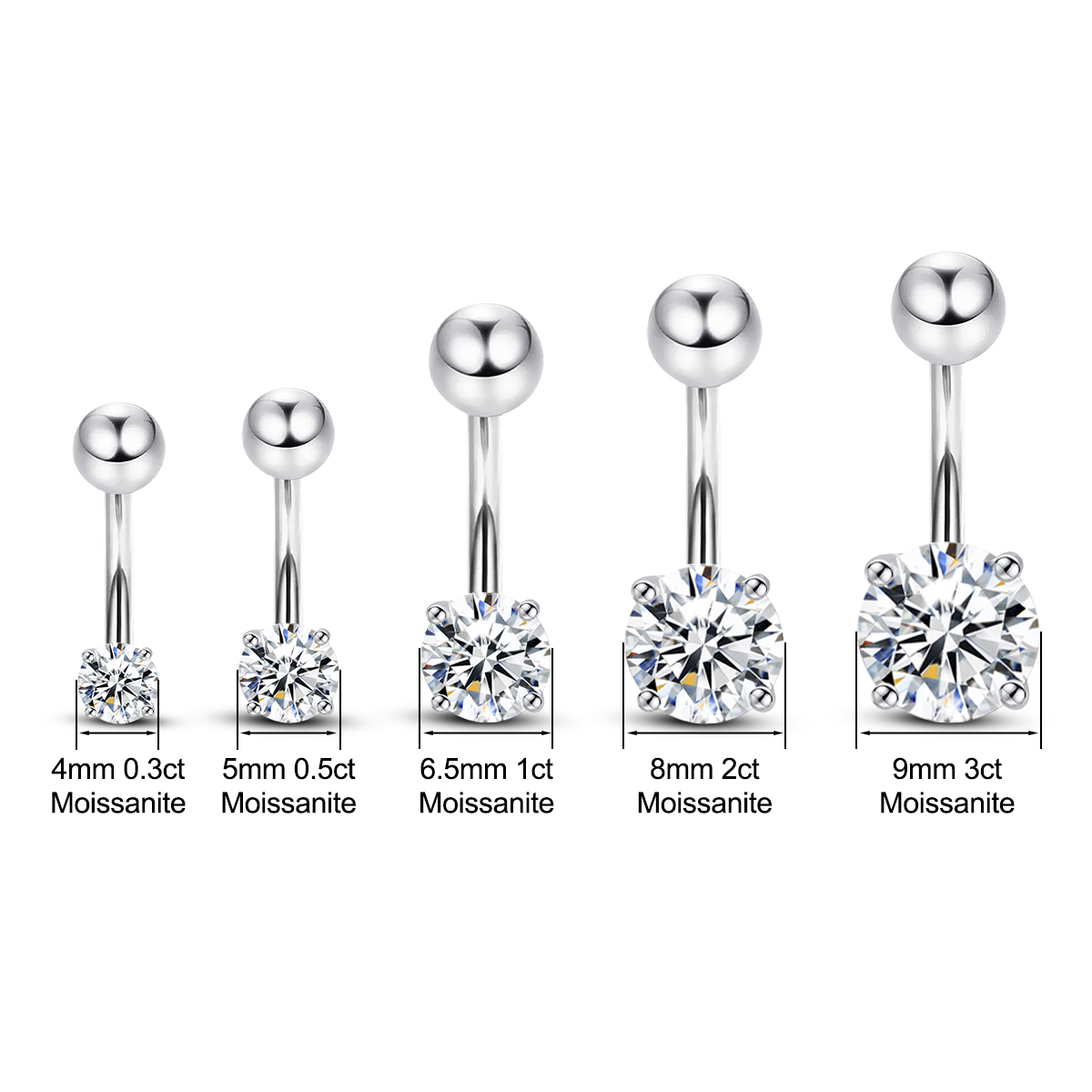 Szjinao-Moissanite Piercing Da - Body Jewelry On Sale avaliação e preço