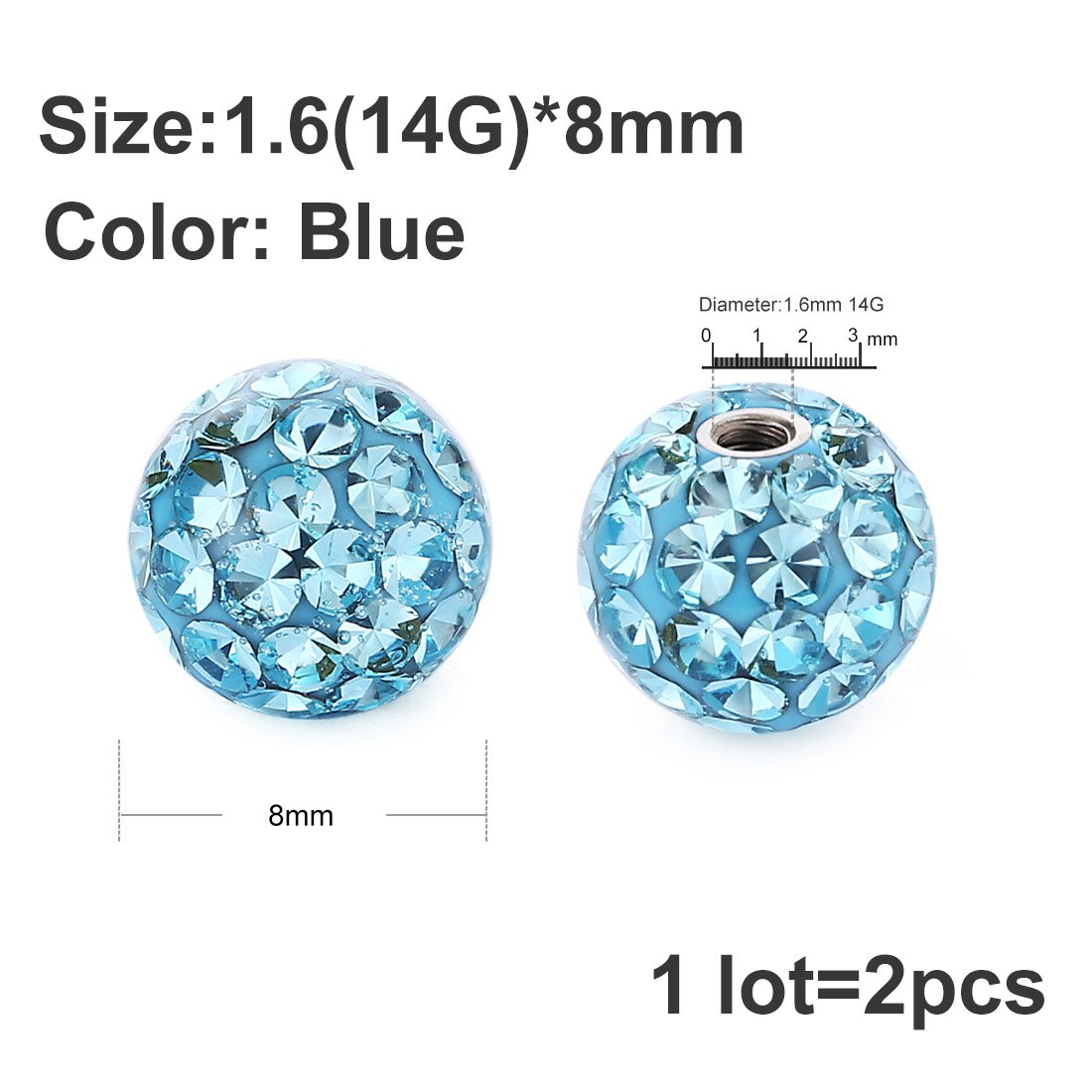 Substituição de jóias perfurad - Body Jewelry Replacement Ball avaliação e preço
