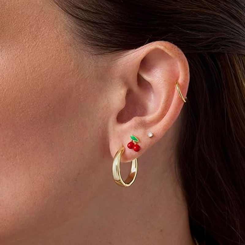 Brincos de cartilagem para mul - Tragus Flat Back avaliação e preço