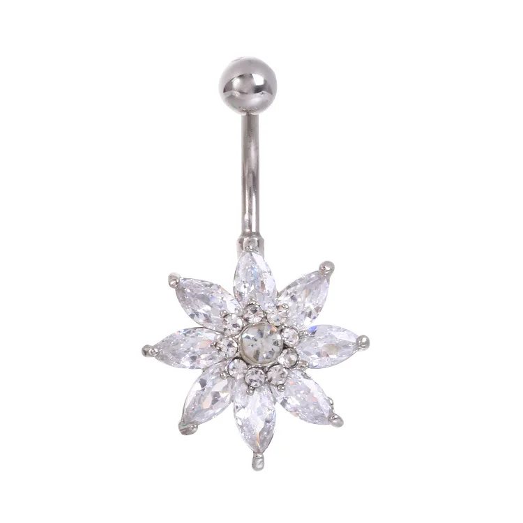 Anel de aço inoxidável cz cris - Body Jewelry Hot avaliação e preço