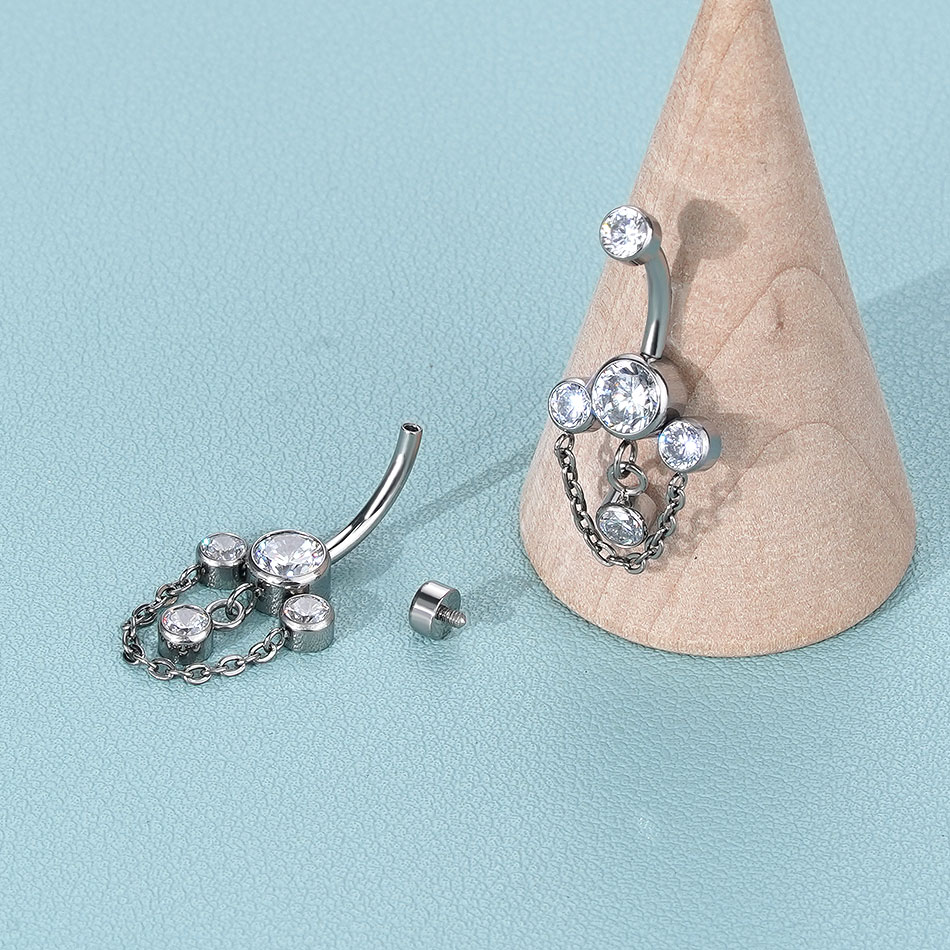 Anéis de umbigo de titânio com - Body Jewelry Changing Kit avaliação e preço