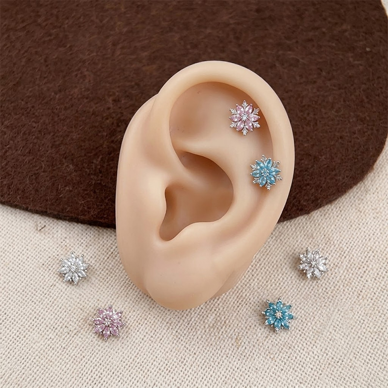 Brinco de Titânio ASTM F136 co - Tragus Flat Back avaliação e preço